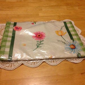 Spring Table Runner, Floral, Colorful "Hello Spring"